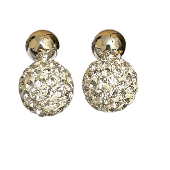 Ball drop earrings with rhinestones - Picture 1 of 2
